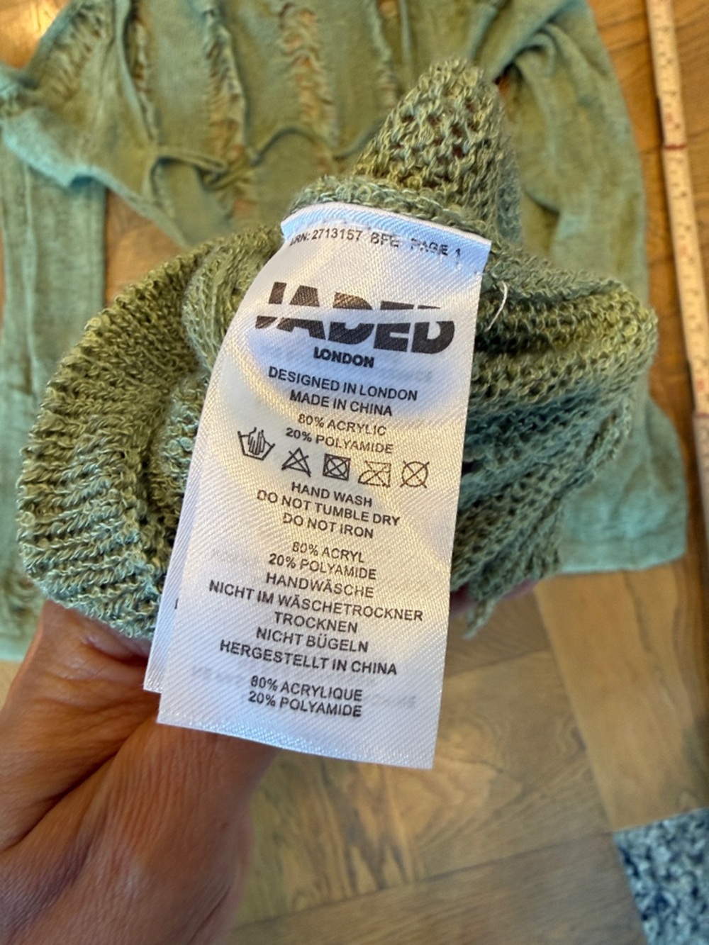 Jaded London Olive Green Distressed Knit Mini Dress - Picture 3 of 7
